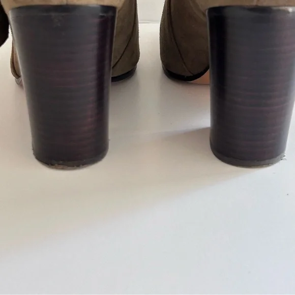 Banana Republic Ankle Boots CantonSuede Olive Green Wrap Around Tie  8.5 - Picture 11 of 11